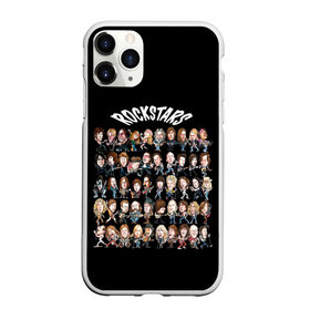 Чехол для iPhone 11 Pro матовый с принтом ROCK STARS в Екатеринбурге, Силикон |  | Тематика изображения на принте: beatles | bono | kiss | music | nirvana | queen | rock | roling stones | stars | usa | боно | джагер | звезды | кобэйн | меркьюри | музыка | озборн | разные | рок