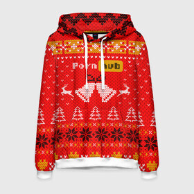 Мужская толстовка 3D с принтом Pornhub рождественский свитер в Екатеринбурге, 100% полиэстер | двухслойный капюшон со шнурком для регулировки, мягкие манжеты на рукавах и по низу толстовки, спереди карман-кенгуру с мягким внутренним слоем. | Тематика изображения на принте: 2021 | christmas | knit | knitted | merch | new year | sweater | ugly sweater | вязанный | вязяный | зимний | лого | логотип | мерч | новый год | олени | рождественский | рождество