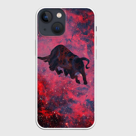 Чехол для iPhone 13 mini с принтом Бык в Екатеринбурге,  |  | 2021 | bull | space | бык | год быка | космос