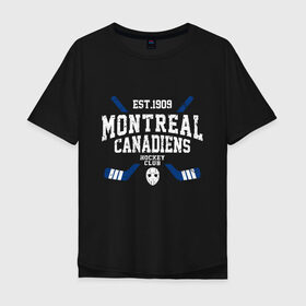 Мужская футболка хлопок Oversize с принтом Монреаль Канадиенс в Екатеринбурге, 100% хлопок | свободный крой, круглый ворот, “спинка” длиннее передней части | canadiens | hockey | montreal | montreal canadiens | nhl | usa | канадиенс | монреаль | монреаль канадиенс | нхл | спорт | сша | хоккей | шайба
