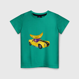 Детская футболка хлопок с принтом Banana в Екатеринбурге, 100% хлопок | круглый вырез горловины, полуприлегающий силуэт, длина до линии бедер | 