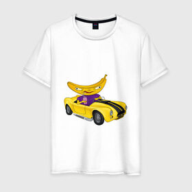 Мужская футболка хлопок с принтом Banana в Екатеринбурге, 100% хлопок | прямой крой, круглый вырез горловины, длина до линии бедер, слегка спущенное плечо. | 