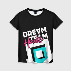 Женская футболка 3D с принтом House в Екатеринбурге, 100% полиэфир ( синтетическое хлопкоподобное полотно) | прямой крой, круглый вырез горловины, длина до линии бедер | blogger | bloggers | dream team | dream team house | dreamteam | dth | tik tok | tik tok house | блогер | блогеры | тик ток | тиктокеры