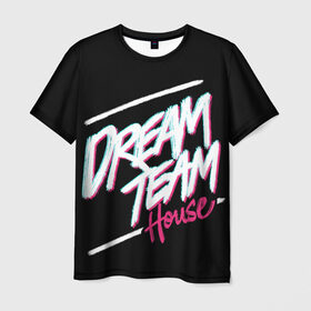 Мужская футболка 3D+ с принтом Dream Team House Brush в Екатеринбурге, 100% микрофибра | круглый вырез горловины, длина до линии бедер | Тематика изображения на принте: blogger | bloggers | dream team | dream team house | dreamteam | dth | tik tok | tik tok house | блогер | блогеры | тик ток | тиктокеры