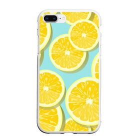 Чехол для iPhone 7Plus/8 Plus матовый с принтом лимончики в Екатеринбурге, Силикон | Область печати: задняя сторона чехла, без боковых панелей | еда | лимон | фрукты | цитрусы