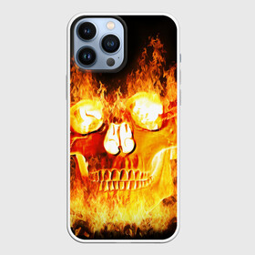 Чехол для iPhone 13 Pro Max с принтом Череп в Екатеринбурге,  |  | skull | огонь | пламя | череп | черепушка