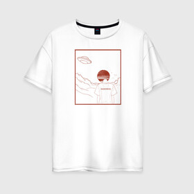 Женская футболка хлопок Oversize с принтом Radiohead в Екатеринбурге, 100% хлопок | свободный крой, круглый ворот, спущенный рукав, длина до линии бедер
 | radiohead | thom yorke | радиохэд | том йорк
