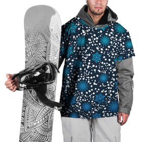 Накидка на куртку 3D с принтом Новогодний Снегопад в Екатеринбурге, 100% полиэстер |  | 