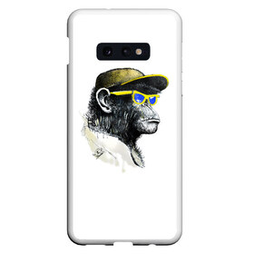 Чехол для Samsung S10E с принтом Mr Ape в Екатеринбурге, Силикон | Область печати: задняя сторона чехла, без боковых панелей | ape | monkey | жёлтые очки