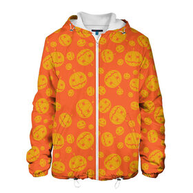 Мужская куртка 3D с принтом Helloween Pumpkin - Хеллоуин в Екатеринбурге, ткань верха — 100% полиэстер, подклад — флис | прямой крой, подол и капюшон оформлены резинкой с фиксаторами, два кармана без застежек по бокам, один большой потайной карман на груди. Карман на груди застегивается на липучку | helloween | orange | pumpkin | оранжевый | тыквы | хеллоуин