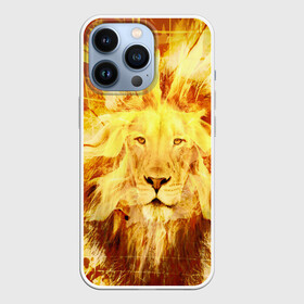 Чехол для iPhone 13 Pro с принтом Лев в Екатеринбурге,  |  | cat | kitten | kitty | lion | pet | tiger | арт | взгляд | животные | кот | котёнок | коты | котятки | котятушки | кошечки | кошка | кошки | лев | мордочка | тигр