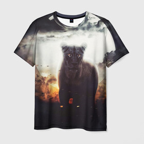 Мужская футболка 3D с принтом Львица в Екатеринбурге, 100% полиэфир | прямой крой, круглый вырез горловины, длина до линии бедер | cat | kitten | kitty | lion | pet | tiger | арт | взгляд | животные | кот | котёнок | коты | котятки | котятушки | кошечки | кошка | кошки | лев | мордочка | тигр