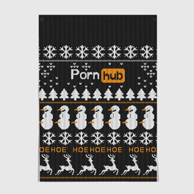 Постер с принтом Christmas PornHub в Екатеринбурге, 100% бумага
 | бумага, плотность 150 мг. Матовая, но за счет высокого коэффициента гладкости имеет небольшой блеск и дает на свету блики, но в отличии от глянцевой бумаги не покрыта лаком | 