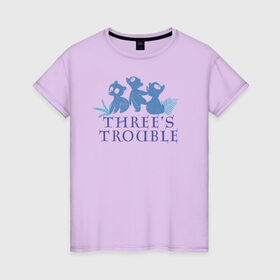 Женская футболка хлопок с принтом Threes Trouble в Екатеринбурге, 100% хлопок | прямой крой, круглый вырез горловины, длина до линии бедер, слегка спущенное плечо | brave | merida | pixar | vdzabma | мерида | пиксар | храбрая | храбрая сердцем