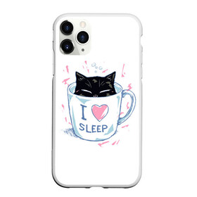 Чехол для iPhone 11 Pro Max матовый с принтом Я Люблю Спать в Екатеринбурге, Силикон |  | cat | cats | coffee | i | love | nekoffee | night | sleep | вечер | жарко | зима | кот | котенок | котик | котэ | котяра | котята | кофе | кошка | люблю | любовь | нежное | нежный | ночь | сон | спать | тепло | холод | холодно | я