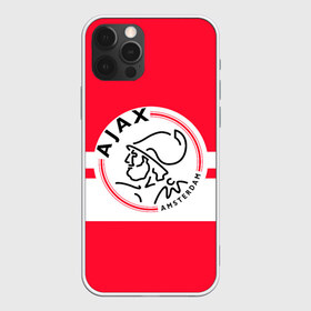 Чехол для iPhone 12 Pro Max с принтом AJAX AMSTERDAM в Екатеринбурге, Силикон |  | Тематика изображения на принте: ajax | amsterdam | football | holland | red | sport | team | white | амстердам | аякс | гол | голландия | красный | логотип | мяч | нидерланды | полосы | спорт | футбол