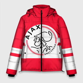 Мужская зимняя куртка 3D с принтом AJAX AMSTERDAM в Екатеринбурге, верх — 100% полиэстер; подкладка — 100% полиэстер; утеплитель — 100% полиэстер | длина ниже бедра, свободный силуэт Оверсайз. Есть воротник-стойка, отстегивающийся капюшон и ветрозащитная планка. 

Боковые карманы с листочкой на кнопках и внутренний карман на молнии. | ajax | amsterdam | football | holland | red | sport | team | white | амстердам | аякс | гол | голландия | красный | логотип | мяч | нидерланды | полосы | спорт | футбол