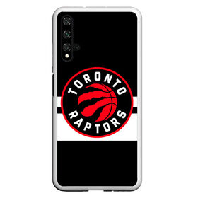 Чехол для Honor 20 с принтом TORONTO RAPTORS в Екатеринбурге, Силикон | Область печати: задняя сторона чехла, без боковых панелей | Тематика изображения на принте: basketball | canada | logo | nba | raptors | sport | team | toronto | usa | баскетбол | канада | логотип | мяч | нба | полосы | рэпторс | спорт | сша | торонто | черный