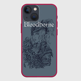 Чехол для iPhone 13 mini с принтом Bloodborne в Екатеринбурге,  |  | dark souls | demon souls | demons souls | demons souls remastered | git gud | гит гуд | дарк соулз | демон соулз