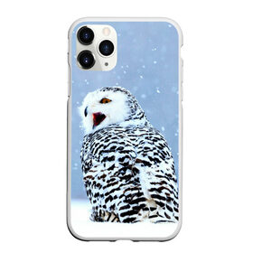 Чехол для iPhone 11 Pro Max матовый с принтом Зимняя птица в Екатеринбурге, Силикон |  | животные | звери | зима | зимний | зимняя | лес | природа | птица | сова