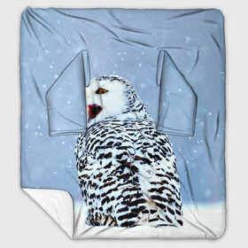 Плед с рукавами с принтом Зимняя птица в Екатеринбурге, 100% полиэстер | Закругленные углы, все края обработаны. Ткань не мнется и не растягивается. Размер 170*145 | животные | звери | зима | зимний | зимняя | лес | природа | птица | сова