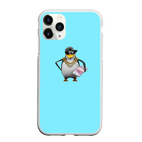 Чехол для iPhone 11 Pro Max матовый с принтом Гангста пингвин в Екатеринбурге, Силикон |  | 