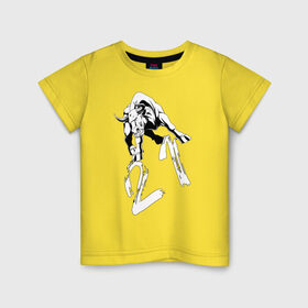 Детская футболка хлопок с принтом Год быка в Екатеринбурге, 100% хлопок | круглый вырез горловины, полуприлегающий силуэт, длина до линии бедер | Тематика изображения на принте: 