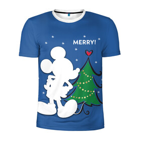 Мужская футболка 3D спортивная с принтом Mickey Mouse в Екатеринбурге, 100% полиэстер с улучшенными характеристиками | приталенный силуэт, круглая горловина, широкие плечи, сужается к линии бедра | christmas | disney | mickey mouse | minnie mouse | new year | stitch | vdgerir | дисней