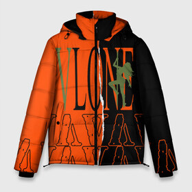 Мужская зимняя куртка 3D с принтом V lone orange dark logo в Екатеринбурге, верх — 100% полиэстер; подкладка — 100% полиэстер; утеплитель — 100% полиэстер | длина ниже бедра, свободный силуэт Оверсайз. Есть воротник-стойка, отстегивающийся капюшон и ветрозащитная планка. 

Боковые карманы с листочкой на кнопках и внутренний карман на молнии. | Тематика изображения на принте: fashion | lone | orange | rap | top | v lone | аниме