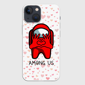 Чехол для iPhone 13 mini с принтом AMONG US   СЕРДЕЧКО в Екатеринбурге,  |  | among | among us | amongus | crewmate | game | games | imposter | impostor | logo | monster | sabotage | shhh | амонг | амонг ас | амонгас | игра | игры | импостер | космос | крюмейт | лого | логотип | логотипы | монстр | саботаж | символ | сим