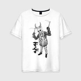 Женская футболка хлопок Oversize с принтом DOROHEDORO в Екатеринбурге, 100% хлопок | свободный крой, круглый ворот, спущенный рукав, длина до линии бедер
 | anime | dorohedoro | ebisu | manga | аниме | дорохедоро | манга | эбису