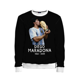 Детский свитшот 3D с принтом Diego Maradona в Екатеринбурге, 100% полиэстер | свободная посадка, прямой крой, мягкая тканевая резинка на рукавах и понизу свитшота | 10 | 1960 | 2020 | argentina | barcelona | diego | football | legend | leo | lionel | maradona | messi | retro | rip | soccer | аргентина | барселона | бога | диего | легенда | лионель | марадона | месси | мяч | ретро | рука | форма | футбол