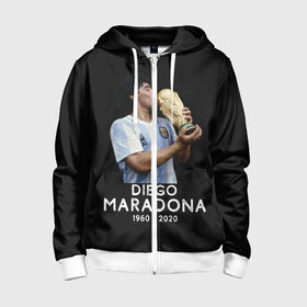 Детская толстовка 3D на молнии с принтом Diego Maradona в Екатеринбурге, 100% полиэстер |  манжеты и пояс оформлены широкой мягкой резинкой, двухслойный капюшон со шнурком для регулировки, спереди карманы и застежка-молния
 | 10 | 1960 | 2020 | argentina | barcelona | diego | football | legend | leo | lionel | maradona | messi | retro | rip | soccer | аргентина | барселона | бога | диего | легенда | лионель | марадона | месси | мяч | ретро | рука | форма | футбол