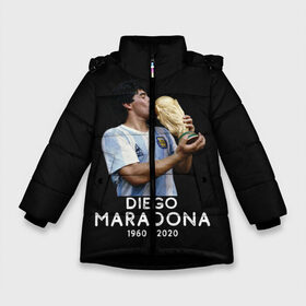 Зимняя куртка для девочек 3D с принтом Diego Maradona в Екатеринбурге, ткань верха — 100% полиэстер; подклад — 100% полиэстер, утеплитель — 100% полиэстер. | длина ниже бедра, удлиненная спинка, воротник стойка и отстегивающийся капюшон. Есть боковые карманы с листочкой на кнопках, утяжки по низу изделия и внутренний карман на молнии. 

Предусмотрены светоотражающий принт на спинке, радужный светоотражающий элемент на пуллере молнии и на резинке для утяжки. | 10 | 1960 | 2020 | argentina | barcelona | diego | football | legend | leo | lionel | maradona | messi | retro | rip | soccer | аргентина | барселона | бога | диего | легенда | лионель | марадона | месси | мяч | ретро | рука | форма | футбол