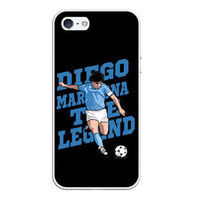 Чехол для iPhone 5/5S матовый с принтом Diego Maradona в Екатеринбурге, Силикон | Область печати: задняя сторона чехла, без боковых панелей | 10 | 1960 | 2020 | argentina | barcelona | diego | football | legend | leo | lionel | maradona | messi | retro | rip | soccer | аргентина | барселона | бога | диего | легенда | лионель | марадона | месси | мяч | ретро | рука | форма | футбол