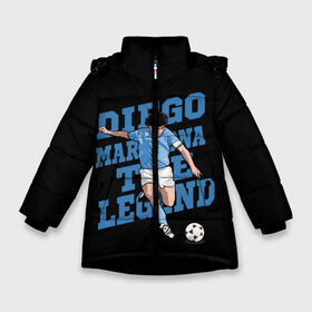 Зимняя куртка для девочек 3D с принтом Diego Maradona в Екатеринбурге, ткань верха — 100% полиэстер; подклад — 100% полиэстер, утеплитель — 100% полиэстер. | длина ниже бедра, удлиненная спинка, воротник стойка и отстегивающийся капюшон. Есть боковые карманы с листочкой на кнопках, утяжки по низу изделия и внутренний карман на молнии. 

Предусмотрены светоотражающий принт на спинке, радужный светоотражающий элемент на пуллере молнии и на резинке для утяжки. | 10 | 1960 | 2020 | argentina | barcelona | diego | football | legend | leo | lionel | maradona | messi | retro | rip | soccer | аргентина | барселона | бога | диего | легенда | лионель | марадона | месси | мяч | ретро | рука | форма | футбол