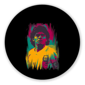 Коврик для мышки круглый с принтом Diego Maradona в Екатеринбурге, резина и полиэстер | круглая форма, изображение наносится на всю лицевую часть | Тематика изображения на принте: 10 | 1960 | 2020 | argentina | barcelona | diego | football | legend | leo | lionel | maradona | messi | retro | rip | soccer | аргентина | барселона | бога | диего | легенда | лионель | марадона | месси | мяч | ретро | рука | форма | футбол