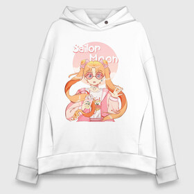 Женское худи Oversize хлопок с принтом Sailor Moon Coffee в Екатеринбурге, френч-терри — 70% хлопок, 30% полиэстер. Мягкий теплый начес внутри —100% хлопок | боковые карманы, эластичные манжеты и нижняя кромка, капюшон на магнитной кнопке | anime | animegirl | cute | kavai | kavaii | madara | manga | sailor | sailorchibimoon | sailorjupiter | sailormars | sailormercury | sailormoon | sailormooncrystal | sailorvenus | usagi | usagitsukino | аниме | анимесейлормун | каваи | сейлормун