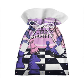 Подарочный 3D мешок с принтом The Queens Gambit в Екатеринбурге, 100% полиэстер | Размер: 29*39 см | beth harmon | chess | queens gambit | the queens gambit | аня тейлор джой | бет хармон | нетфликс | ход королевы | шахматы