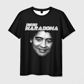 Мужская футболка 3D с принтом Диего Марадона в Екатеринбурге, 100% полиэфир | прямой крой, круглый вырез горловины, длина до линии бедер | Тематика изображения на принте: diego | diego armando maradona | maradona | аргентина | диего | король | легенда | марадона | нападающий | полузащитник | футбол | футболист