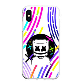 Чехол для iPhone XS Max матовый с принтом MARSHMELLO в Екатеринбурге, Силикон | Область печати: задняя сторона чехла, без боковых панелей | Тематика изображения на принте: fortnite | game. | marshmello | music | маршмелло | маршмело | музыка | фортнайт