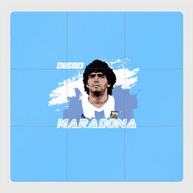 Магнитный плакат 3Х3 с принтом Диего Марадона в Екатеринбурге, Полимерный материал с магнитным слоем | 9 деталей размером 9*9 см | Тематика изображения на принте: diego | diego armando maradona | maradona | аргентина | диего | король | легенда | марадона | нападающий | полузащитник | футбол | футболист