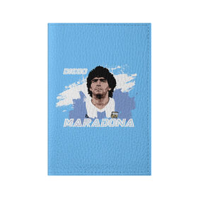 Обложка для паспорта матовая кожа с принтом Диего Марадона в Екатеринбурге, натуральная матовая кожа | размер 19,3 х 13,7 см; прозрачные пластиковые крепления | Тематика изображения на принте: diego | diego armando maradona | maradona | аргентина | диего | король | легенда | марадона | нападающий | полузащитник | футбол | футболист