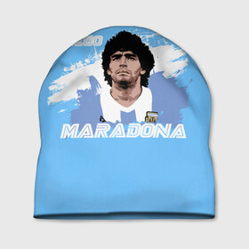 Шапка 3D с принтом Диего Марадона в Екатеринбурге, 100% полиэстер | универсальный размер, печать по всей поверхности изделия | diego | diego armando maradona | maradona | аргентина | диего | король | легенда | марадона | нападающий | полузащитник | футбол | футболист
