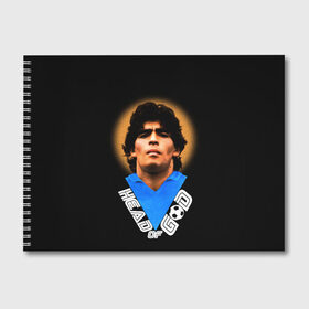 Альбом для рисования с принтом Diego Maradona в Екатеринбурге, 100% бумага
 | матовая бумага, плотность 200 мг. | Тематика изображения на принте: diego | diego armando maradona | legend | maradona | аргентина | диего | король | легенда | марадона | нападающий | полузащитник | футбол | футболист