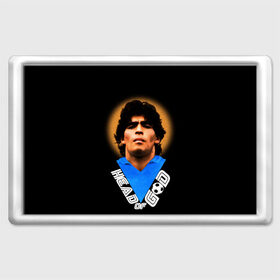 Магнит 45*70 с принтом Diego Maradona в Екатеринбурге, Пластик | Размер: 78*52 мм; Размер печати: 70*45 | Тематика изображения на принте: diego | diego armando maradona | legend | maradona | аргентина | диего | король | легенда | марадона | нападающий | полузащитник | футбол | футболист