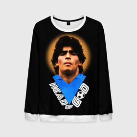 Мужской свитшот 3D с принтом Diego Maradona в Екатеринбурге, 100% полиэстер с мягким внутренним слоем | круглый вырез горловины, мягкая резинка на манжетах и поясе, свободная посадка по фигуре | diego | diego armando maradona | legend | maradona | аргентина | диего | король | легенда | марадона | нападающий | полузащитник | футбол | футболист