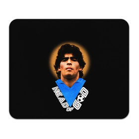 Коврик для мышки прямоугольный с принтом Diego Maradona в Екатеринбурге, натуральный каучук | размер 230 х 185 мм; запечатка лицевой стороны | diego | diego armando maradona | legend | maradona | аргентина | диего | король | легенда | марадона | нападающий | полузащитник | футбол | футболист
