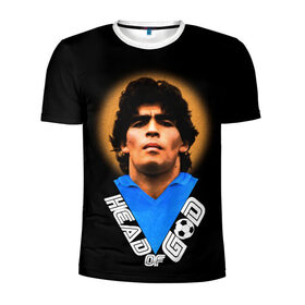 Мужская футболка 3D спортивная с принтом Diego Maradona в Екатеринбурге, 100% полиэстер с улучшенными характеристиками | приталенный силуэт, круглая горловина, широкие плечи, сужается к линии бедра | diego | diego armando maradona | legend | maradona | аргентина | диего | король | легенда | марадона | нападающий | полузащитник | футбол | футболист