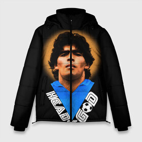 Мужская зимняя куртка 3D с принтом Diego Maradona в Екатеринбурге, верх — 100% полиэстер; подкладка — 100% полиэстер; утеплитель — 100% полиэстер | длина ниже бедра, свободный силуэт Оверсайз. Есть воротник-стойка, отстегивающийся капюшон и ветрозащитная планка. 

Боковые карманы с листочкой на кнопках и внутренний карман на молнии. | Тематика изображения на принте: diego | diego armando maradona | legend | maradona | аргентина | диего | король | легенда | марадона | нападающий | полузащитник | футбол | футболист